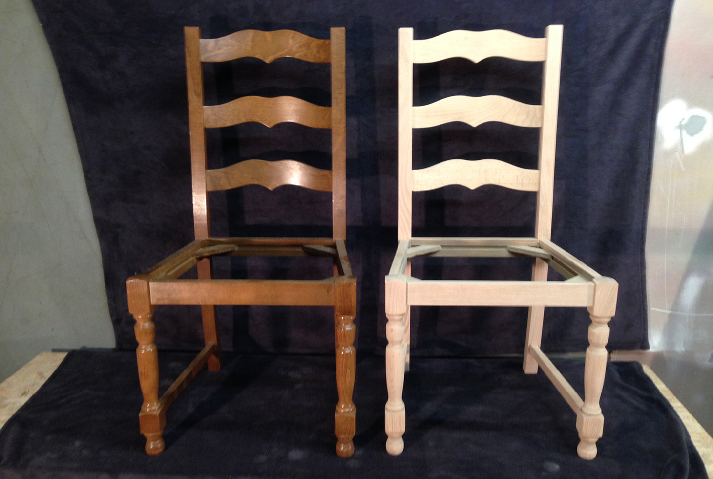 Reiniging van houten stoelen